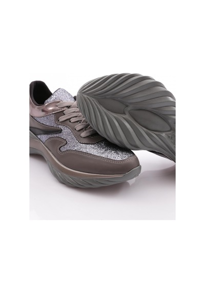 Dgn 740 Kadin Bağcikli Sneaker Ayakkabi 740-2239-R7512 Gri