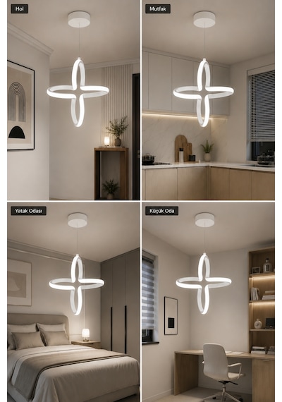 AvizeGO Enzo Led Sarkıt Avize Beyaz Işık