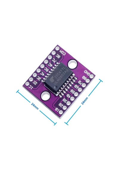 Uln2803a Npn 8 Adet Darlington Transistör Sürücü Entegre Modülü Bjt Bipolar Yüksek Voltaj