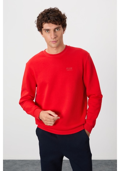 Air Jones Tommy Life Omar Fiesta Şardonlu Erkek Sweatshirt - 88137 Kırmızı