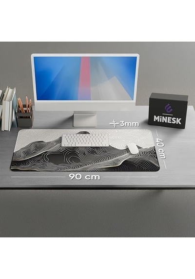 90x40 Cm Xxl Gaming Mouse Pad High Density Hybrid Kumaş Yüksek Çözünürlüklü Baskı Fare Altlığı Oyuncu Mousepad Mountain İzohips