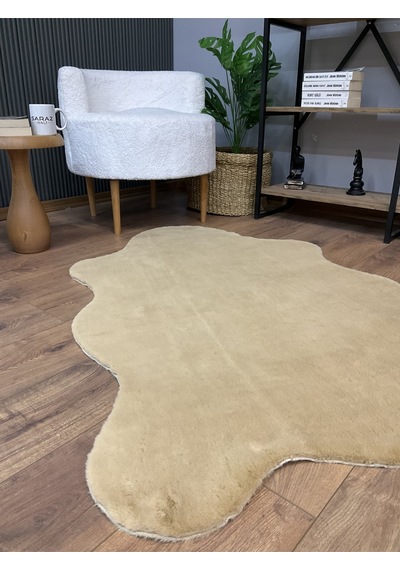 Tavşan Tüyü Post Peluş Ultra Yumuşak Post Puffy Cappuccino Camel