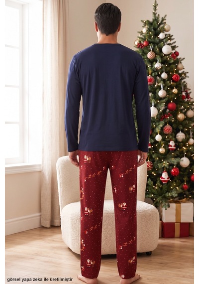 Siyah İnci Yılbaşı Temalı Termal Kumaşlı Ultra Soft Yumuşak Baba-oğul Örme Pijama Takımı 26225810-1 Lacivert Siyah İnci Yılbaşı Temalı Termal Kumaşlı Ultra Soft Yumuşak Baba-oğul Örme Pijama Takımı 26225810-1 Lacivert