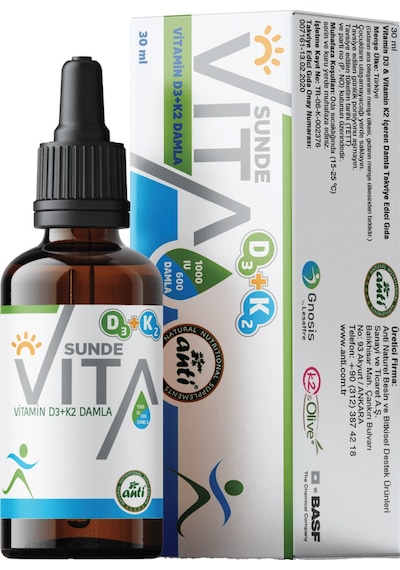 Sunde Vita D3 K2 Damla 30 Ml