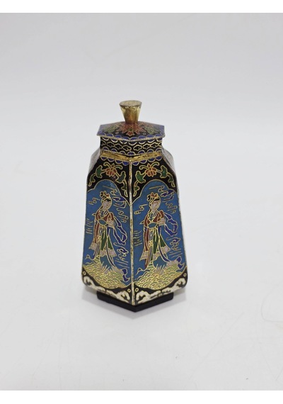 Antika Cloisonne Minyatür Kutu 12,5cm 174
