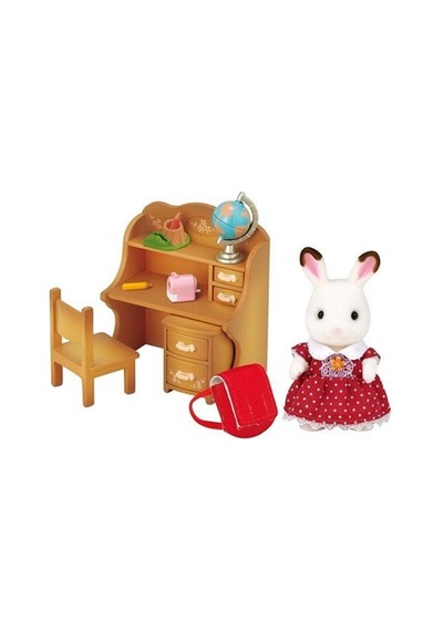 Sylvanian Families Çikolata Kulaklı Tavşan Kız Ve Çalışma Masası