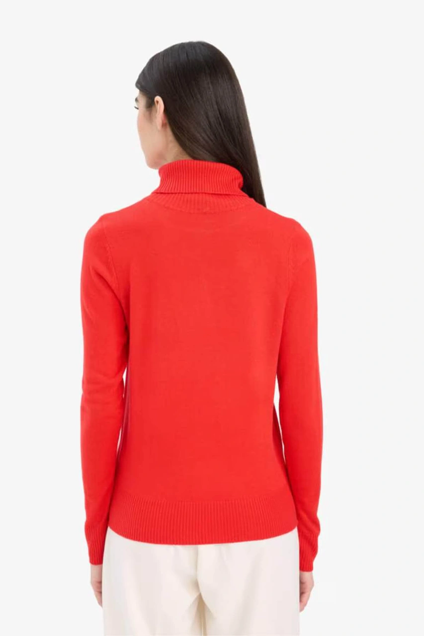 Defacto Regular Fit Balıkçı Yaka Kırmızı Kadın Kazak H1651az/rd227 Kırmızı