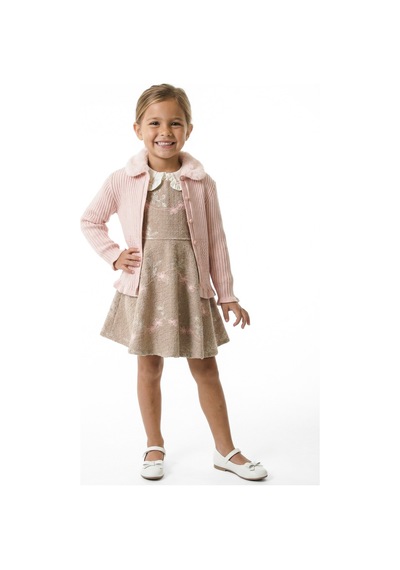 Xo Kids Kız Çocuk Elbise 3-7 Yaş 4772 Pembe