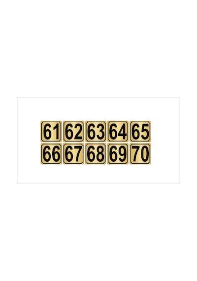 Metal Kapı,Masa,Dolap Numarası 5Cmx5Cm 10 Adet (61…70) (428976595)
