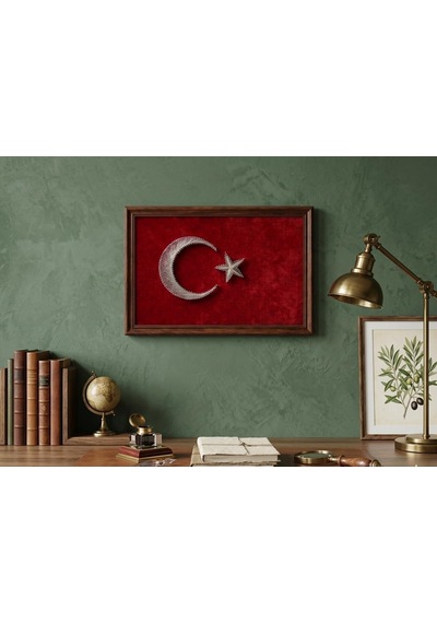 Mays Nest Filografi Türk Bayrağı Tablosu 20x30 Cm Tel Ve Çivi Sanatı Dekoratif Duvar & Masaüstü Tablo - Mays Nest Filografi Türk Bayrağı Tablosu 20x30 Cm Tel Ve Çivi Sanatı Dekoratif Duvar & Masaüstü Tablo -