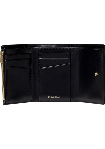 Calvin Klein Emblem Aop Trıfold W/ Zıp Pocket-12087 Siyah