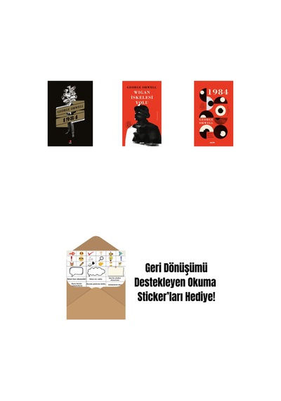 1984 + Wigan İskelesi Yolu Ciltli + 1984 Ciltli + Okuma Sticker'ları