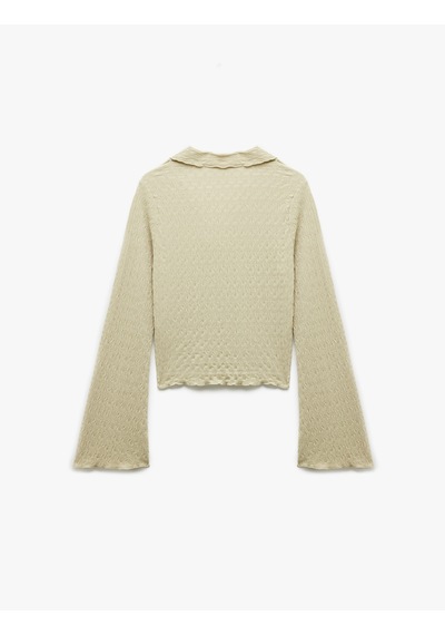 Koton Long Sleeve T-shirt Yeşil 6wal10085ık Yeşil