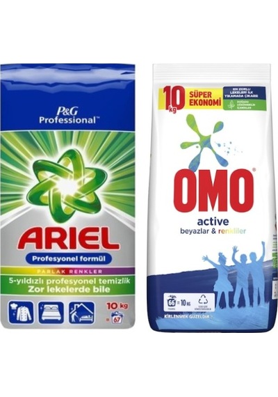 Omo Matik 10 Kg + Ariel Matik Renkliler için 10 Kg
