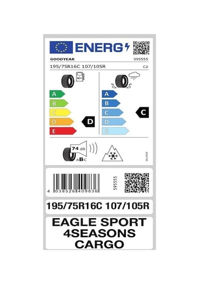 Goodyear 195/75 R 16C 107/105R Eagle Sp 4S Cargo Dört Mevsim Lastiği 2025