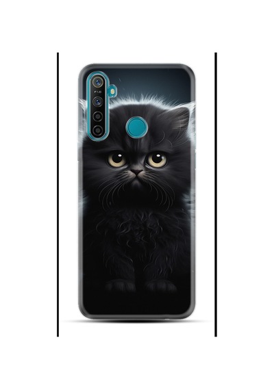 Realme 5i Kılıf Boutique Baskılı Resimli Tombul Kedi Pcode -003