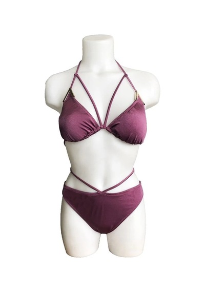 Alfa Aksesuar 03 Sunset Bayan Küçük Üçgen Bikini Mürdüm