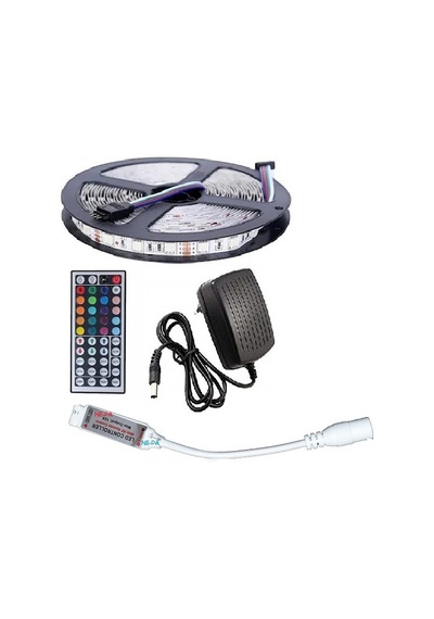 Şerit Led Rgb 44 Tuşlu Kumandalı 5050 Smd 5 Metre 3 Çip Full Set