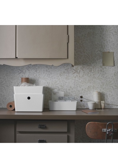 Ikea Kuggıs Kapaklı Depolama Kutusu 26 X 35 X 15 Cm Beyaz