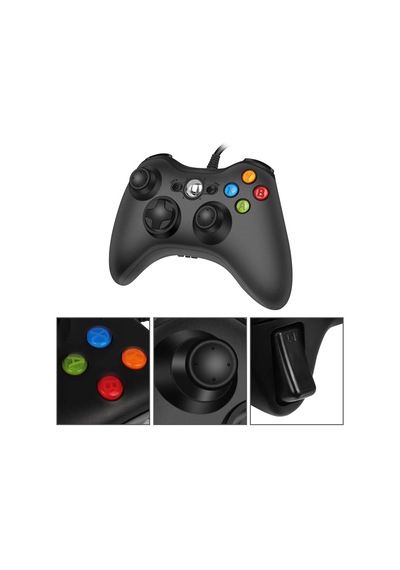 Xbox 360 ve Pc için Kablolu Gamepad