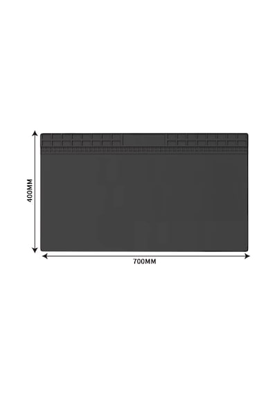 Isıya Dayanıklı Elektronik Tamir Matı Lehim Pedi 700 Mm X 400 Mm Siyah