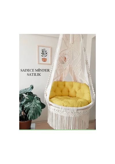 Makrome Salıncak Minderi Sadece Minder Satılık Sarı Sarı Makrome Salıncak Minderi Sadece Minder Satılık Sarı Sarı