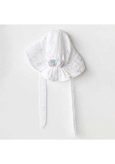 Andywawa Kız Bebek Şapka Hat Magical Butterfly Muslin Ac25580 Beyaz