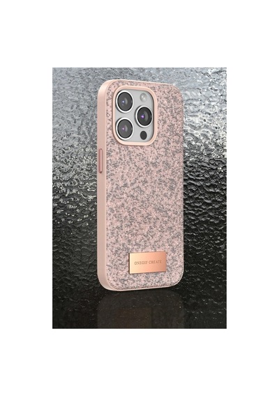Onegif Apple iPhone Uyumlu 15 Pro Max Bright Simli Kapak - Pembe İtdark17902