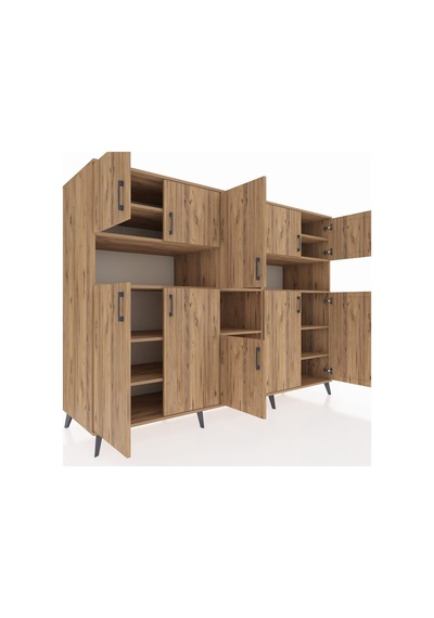 Kronos Dolap 14 Raflı 10 Kapaklı 220x59x163 Çam-çam Çam-çam Kronos Dolap 14 Raflı 10 Kapaklı 220x59x163 Çam-çam Çam-çam
