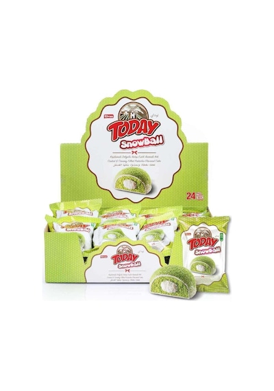 Today Snowball Antep Fıstık Aromalı Kek 35 Gr. 24 Adet (1 Kutu)