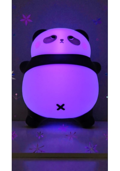Panda Dekoratif Dokunmatik Masa Gece Lambası Boyut:14cm Çok Renkli
