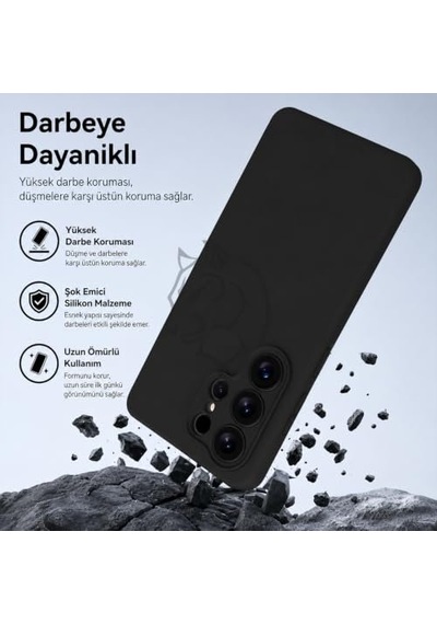 A07 İle Uyumlu Kılıf, İçi Kadife Kaplamalı İnce Sıvı Silikon Kapalı Kamera Tam Koruma Yumuşak Silikon Kapak, Lacivert Sku: Zeusb0h6btkxr9