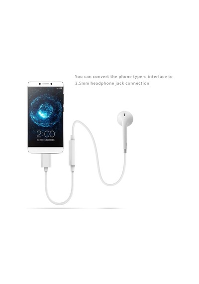1744 Type C To 3.5mm Kulaklık Ses Çevirici Dönüştürücü Usb Type-c Male To 3.5 Mm Female Stereo Audio Adapter Aux