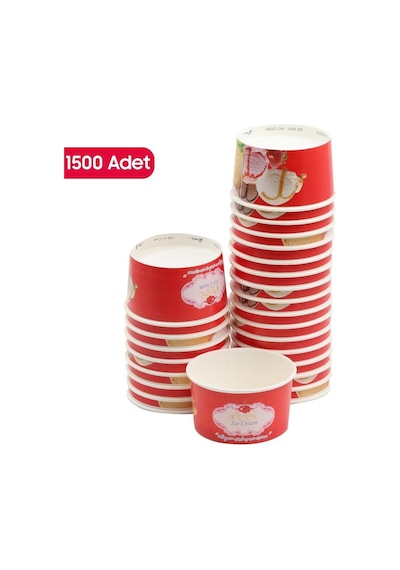 Omeyva Yuvarlak Dondurma Kasesi Kabı - 100 Cc - 1500 Adet / Koli