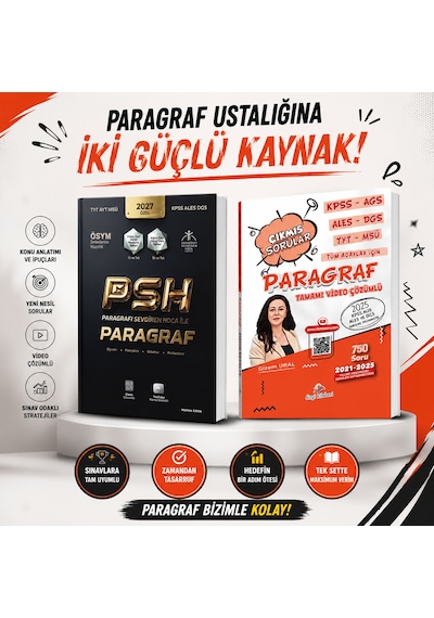 Paragrafı Sevdiren Hoca Tyt Ayt Msü Kpss Ales Dgs Paragraf Soru Bankası & Paragraf Çıkmış Sorular Seti