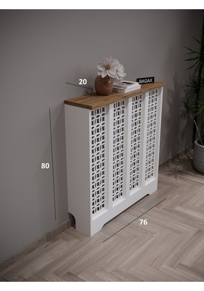 Dekoratif Petek Dolabı Kalorifer Peteği Kapatma Ünitesi Modern Tasarım İç Ölçü 76 Cm Dış Ölçü 80 Cm Petek 76 Beyaz Üstü Çam D1 Dekoratif Petek Dolabı Kalorifer Peteği Kapatma Ünitesi Modern Tasarım İç Ölçü 76 Cm Dış Ölçü 80 Cm Petek 76 Beyaz Üstü Çam D1