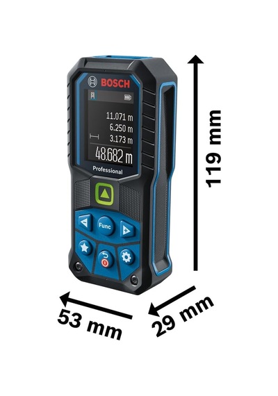 Glm 500 Lazer Uzaklık Ölçer Çalışma Alanı: 0,05 50 M, Eğim Açısı: 0 360 , Ölçüm Hassasiyeti: +/-