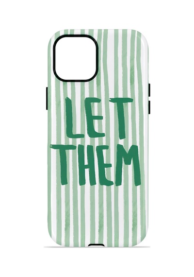 Apple iPhone Uyumlu 15 Vorian Çift Katmanlı Kılıf Let Them Green