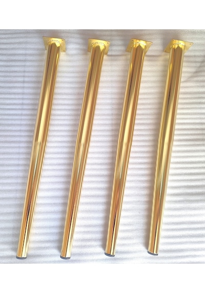 4 Adet-metal Konik Ayak-masa Ayağı-gold Renk-73.5cm- Açılı Ayak Boru Çapı 5.1cm
