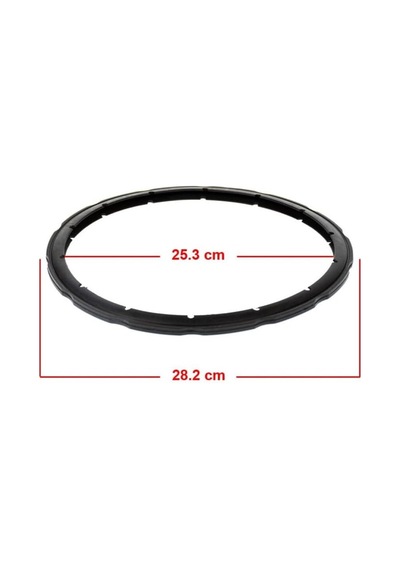 Supervac Tef-al Düdüklü Tencere Lastiği 8-10 Lt Clipso Kapak, Siyah, 25,3 Cm Diğer