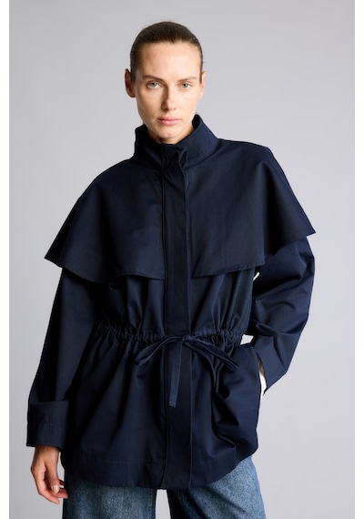 Defacto %100 Pamuk Pelerin Detaylı Regular Fit Beli Büzgülü Ceket I0697ax26aunv42 Lacivert-nv42 Defacto %100 Pamuk Pelerin Detaylı Regular Fit Beli Büzgülü Ceket I0697ax26aunv42 Lacivert-nv42