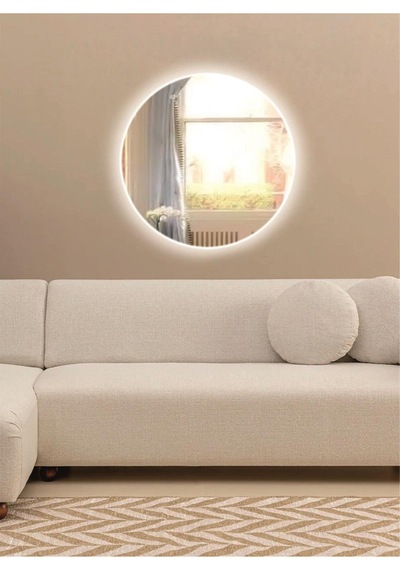 Dedeler Dekor 80 Cm Ledli Yuvarlak Ayna