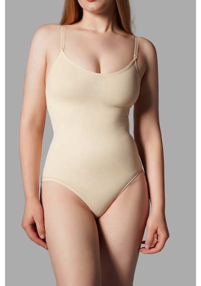 Fit Women 2 Beden Alt Tarafı Çıtçıtlı Zıbın Korse Seamless 9051 Ten