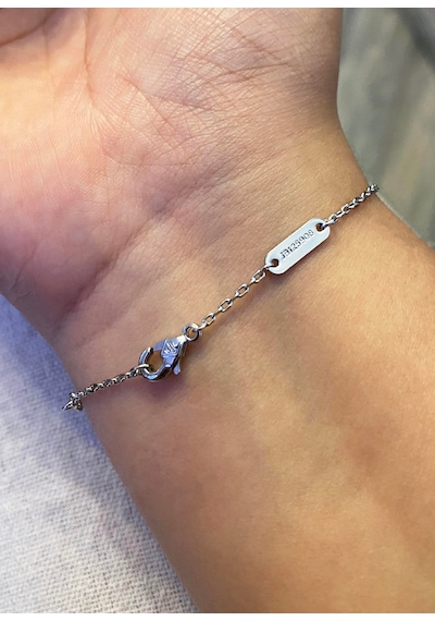 Kadın Yeşil Renk Yonca Model Silver Renk Çelik Bileklik Silver