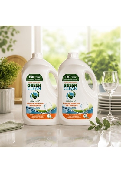 Green Clean Bulaşık Makinesi Jel Deterjanı 3 L 2'li Paket
