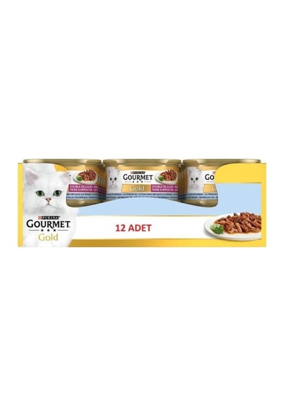 Gourmet Gold Çifte Lezzet Okyanus Balıklı Ve Sebzeli Kedi Yaş Maması 85 Gr 12 Li