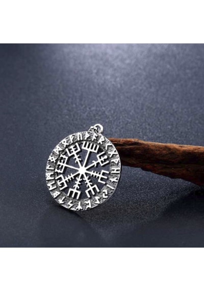 Chavin Viking Rune Viking Odin Sembol Çelik Kolye Ds70