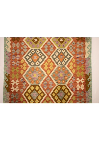 El Dokuma Afgan Kilim 100% Yün Kök Boya Elsanat Eserı İle Harıka Desenlı Çok Renkli