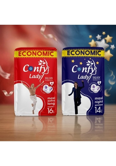 Confy Lady Gece Serisi 2 Li Ekonomik Tanışma Paketi 30 Adet
