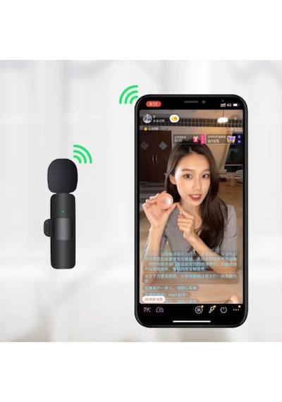 Type-c Uyumlu Mini Yaka Mikrofonu 20m Çekim Mesafeli Gürültü Engelleyici Yayın & Vlog Mikrofonu